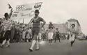 Atleti olimpionici della balla bolognese in sfilata in via Irnerio: festa delle matricole: Bologna: 1960