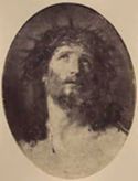 Testa del Cristo con la corona di spine, versione di un noto disegno di Guido Reni: National Gallery: Londra