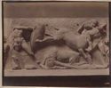 Fregio in marmo di Phigalia raffigurante un combattimento fra lapiti e centauri: 420 a. C.: proviene dal tempio di Apollo a Bassae: British Museum: Londra