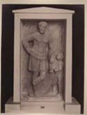 Stele funeraria di marmo pentelico trovata ad Eleusis: museo archeologico nazionale: Atene