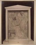 [Stele funeraria in marmo pentelico: museo archeologico nazionale: Atene]