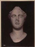 Testa di Atena in marmo pentelico: museo archeologico nazionale: Atene