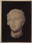 Testa femminile in marmo pario: museo archeologico nazionale: Atene