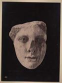 Testa femminile in marmo pentelico: museo archeologico nazionale: Atene