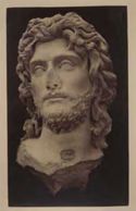 Testa di periodo romano trovata durante gli scavi nel teatro di Dioniso: museo archeologico nazionale: Atene
