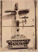 Crucifix en bois avec lequel ou haranguait les troupes du Cid: ce dernier portait l'autre crucifix plus petit sous son armure: (cathèdrale de Salamanque)