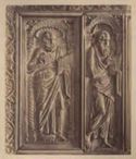 Cattedra di Massimiano, particolare con i due Evangelisti: museo arcivescovile: Ravenna