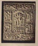Legatura di evangeliario con Cristo, santi e scene diverse: 5. secolo: museo nazionale, collezione degli avori: Ravenna