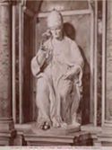 Roma: chiesa di S. Gregorio: cappella di S. Barbera, statua di S. Gregorio