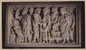 Frammento di sarcofago con il sacrificio di Abramo e il miracolo del cieco e del paralitico: museo Pio Cristiano: Roma