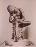 Roma: museo Capitolino: un giovane che si toglie una spina dal piede (bronzo antico)