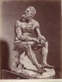 Roma: museo nazionale: un gladiatore (bronzo antico)