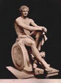 Roma: galleria della villa Ludovisi: Marte in riposo con ai piedi Cupido (scultura antica restaurata dal Bernini)