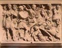 Bassorilievo raffigurante un cavaliere: cortili vaticani: Roma