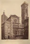 Firenze: la cattedrale con parte della facciata in costruzione scoperta provvisoriamente il 28 dec. 1879: (arch. prof. E. De Fabris)