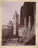 Abbazia di Monte Oliveto Maggiore: (prov. di Siena): campanile e abside della chiesa: (Agostino e Agnolo Senesi)