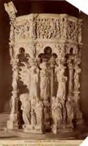 Pisa: museo civico: modello in legno del pulpito già esistente nel duomo, ricomposto nella primitiva forma dal prof. G
