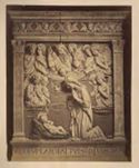 Vergine in adorazione: terracotta invetriata: cappella della Concezione o delle Reliquie: basilica: La Verna