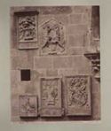 Firenze: museo nazionale: alcuni stemmi dei Podestà infissi nelle pareti del cortile