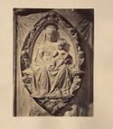 Firenze: chiesa di s. Croce: navata destra: primo pilastro: Madonna col Bambino entro mandorla di cherubini