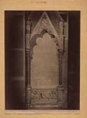 Firenze: chiesa di S. Croce: finestra nella cappella Baroncelli con iscrizione in memoria di una Martelli: (maniera di Andrea PIsano)