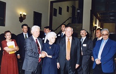 Rita Levi Montalcini e Michail Gorbaciov in Ateneo