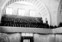 [Veduta sul pubblico della galleria dell'aula magna dell'università di Bologna: celebrazione dell'anniversario della nascita di Guglielmo Marconi: 25 aprile 1938]