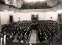 [Veduta sul pubblico dell'aula magna dell'università di Bologna: commemorazione di Gabriele D'Annunzio: 4 marzo 1938]