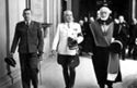 [Un membro della delegazione tedesca, Ludwig Siebert ed il rettore Alessandro Ghigi nel corridoio del palazzo universitario di Bologna: 22 maggio 1941]