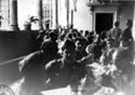 [Pranzo alla casa dello studente: partenza I scaglione studenti volontari per la guerra: Bologna: 1941]