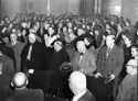 [Veduta sui partecipanti ed il pubblico dell'aula magna dell'università di Bologna: inaugurazione dell'anno accademico 1950-51: 20 gennaio 1951]