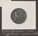 Rovescio della medaglia in onore di Luigi Galvani: coniata a Bologna nel 1820