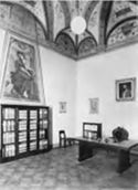 Segreteria (rest. A. 9.): (decorata dal Tibaldi): palazzo universitario, accademia delle scienze: via Zamboni 31, Bologna