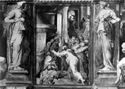 Susanna imprigionata condotta da Daniele: sala di Susanna dopo il restauro: biblioteca universitaria: Bologna
