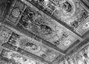 Particolare del soffitto con la vita di Samuele: sala delle riviste: biblioteca universitaria di Bologna