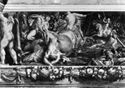 Camilla uccide Liri, Pegaso e Ornito: sala di Camilla dopo il restauro: biblioteca universitaria di Bologna