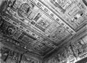 Particolare della decorazione del soffitto ligneo: sala di Mosé: biblioteca universitaria di Bologna