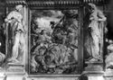Lapidazione dei Vecchioni fra sibille: sala di Susanna dopo il restauro: biblioteca universitaria: Bologna