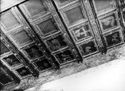 Particolare di un soffitto ligneo a cassettoni: biblioteca universitaria di Bologna