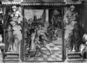Daniele interroga i Vecchioni smascherandone l'inganno: sala di Susanna dopo il restauro: biblioteca universitaria: Bologna