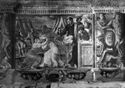 La raccolta della manna: sala di Mosé durante il restauro: biblioteca universitaria: Bologna