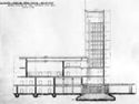 R. istituto superiore di ingegneria, Bologna: sezione longitudinale torre vestibolo aula magna