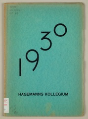 Arsskrift - Hagemanns Kollegiums (1930-1935)